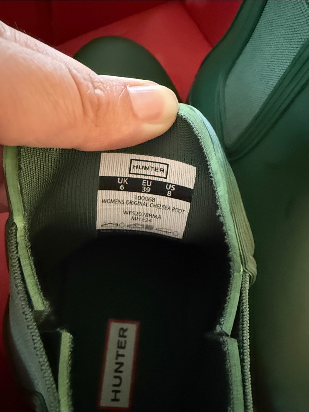 Hunter  Matte Forest Green Chelsea Rain Boot - Picture 3 of 5